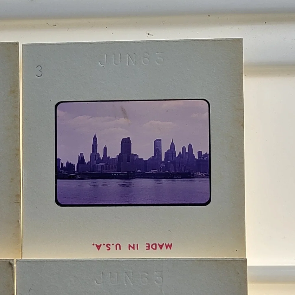 Lot of 27 Kodachrome Slide NYC Skyline Polo Grounds Pan-Am Planes Travel Bermuda